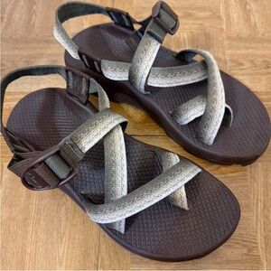 Chaco Brown and Gray Strappy Sandals